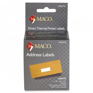 Maco M86200 1 18 X 3 12 Direct Thermal White Address Labels (130 Label