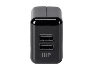 Monoprice 15518 2-port Usb Wall Charger 4.2a, Black