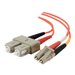 C2g 11043 2m Lc-sc 50125 Om2 Duplex Multimode Fiber Optic Cable (taa C