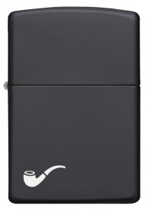 Zippo 218PL Matte Black Pipe Lighter - Classic Design