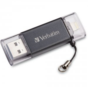 Verbatim 49301 Store 'n' Go Dual Usb 3.0 Flash Drive - 64 Gb - Lightni