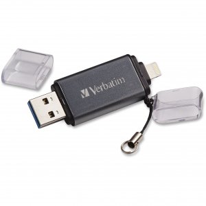 Verbatim 49301 Store 'n' Go Dual Usb 3.0 Flash Drive - 64 Gb - Lightni