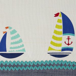 Dii CAMZ10815S Set Of 6 Fabric Placemats - Sailboats