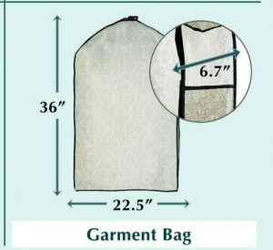 Dii CAMZ35300S Garment Bags For Closet Storage - Set Of 2