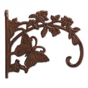 Accent 4506259 Cast Iron Plant Hanging Bracket Hook - Butterfly