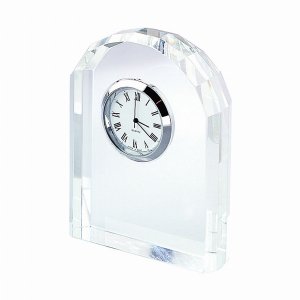 Creative 4155 Optic Crystal Arched Clock, 3.75 X 3.25