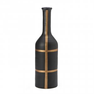 Nikki 5001058 Iberia Black And Gold Decorative Vase