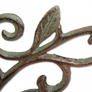 Accent 4506257 Cast Iron Plant Hanging Bracket Hook - Bird And Leaves