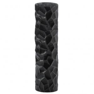 Nikki 5001101 Black Hammered Sheet Metal Vase - 16 Inches