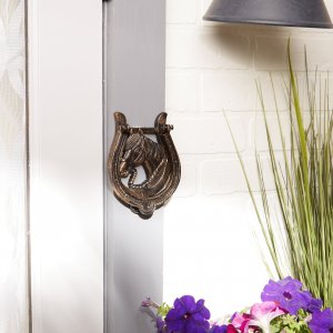 Accent 4506229 Cast Iron Door Knocker - Horse And Horseshoe