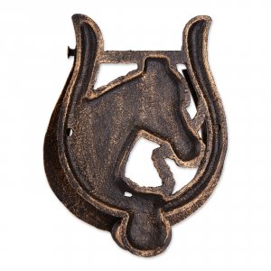 Accent 4506229 Cast Iron Door Knocker - Horse And Horseshoe