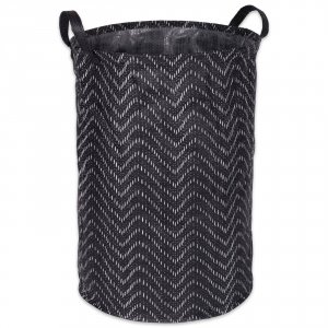 Dii CAMZ38371S Pe-coated Woven Paper Bin With Black Chevrons - 20 Inch