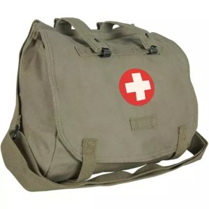 Fox 43-260 Retro Hungarian Shoulder Bag With Cross - Olive Drab