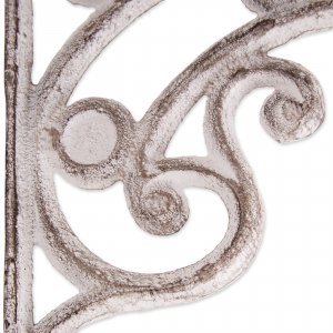 Accent 4506253 Cast Iron Plant Hanging Bracket Hook - Whitewashed