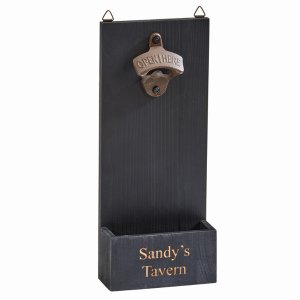 Creative 60940 Black Wood Wall Bottle Opener 12 X 5