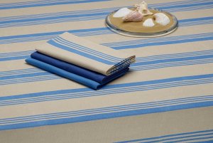 Dii CAMZ35903S Sailor Striped Tablecloth - 60 X 84