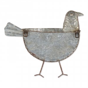 Accent 4506375 Galvanized Metal Wall Planter - Bird