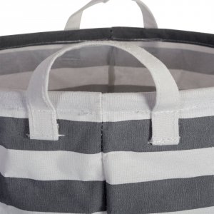 Dii CAMZ38346S Pe-coated Nesting Fabric Bin Set - Gray Stripes