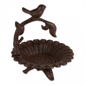 Songbird 10015552 Sunflower And Bird Cast Iron Bird Feeder