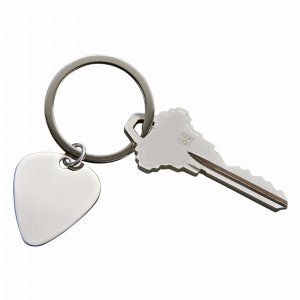 Creative 2540 Guitar Pick Key Chain, 2.5, Stainless Steel