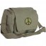 Fox 43-704 Retro Departure Shoulder Bag With Peace Emblem - Olive Drab