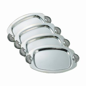 Creative 22141 Shell Dish Set4, Nickel Plated 7 X 4.25