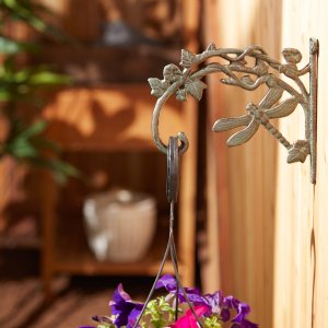 Accent 4506261 Cast Iron Plant Hanging Bracket Hook - Dragonfly