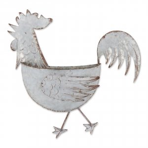 Accent 4506376 Galvanized Metal Wall Planter - Rooster