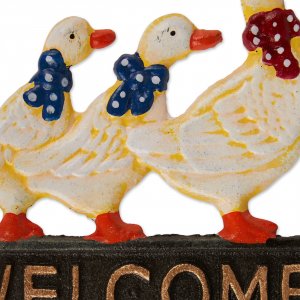 Accent 4506281 Cast Iron Welcome Garden Stake With Ducks