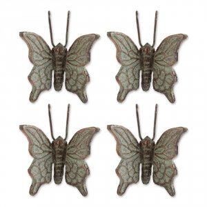 Accent 4506269 Butterfly Cast Iron Planter Pot Hanger Set