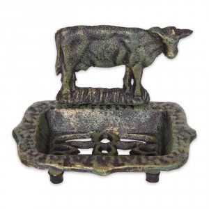 Accent 4506485 Cast Iron Soap Dish - Cow