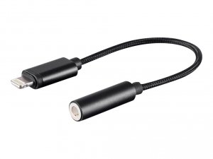 Monoprice 36444 Mfi Certified Lightning To 3.5mm Audio Adapter_ Nylon 