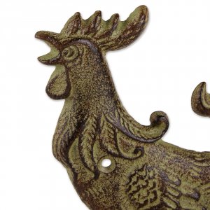 Accent 4506273 Cast Iron Rooster Design Hose Caddy