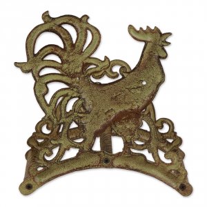 Accent 4506273 Cast Iron Rooster Design Hose Caddy