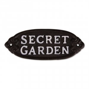 Accent 4506277 Cast Iron Secret Garden Sign