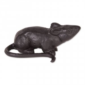 Accent 4506402 Cast Iron Rat Door Stopper Or Figurine