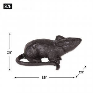 Accent 4506402 Cast Iron Rat Door Stopper Or Figurine