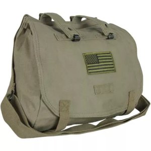 Fox 43-092 Retro Hungarian Shoulder Bag With Usa Emblem - Olive Drab