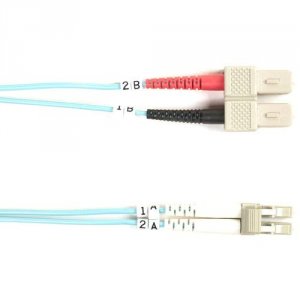 Black FO10G-003M-SCLC Fiber Patch Cable 3m 10 Gig Sc To Lc Aqu