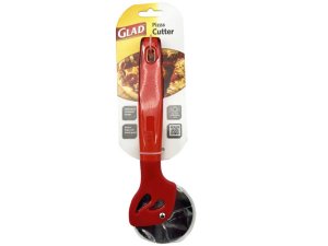 Bulk GE961 Glad Crystal Pizza Cutter In Red