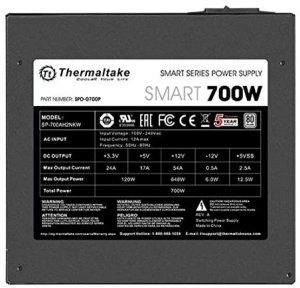 Thermaltake PSSPD0700NPCWUS Power Supply Ps-spd-0700npcwus-w Smart 700