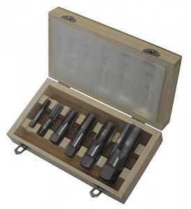 Drill DWTPT181SET 6 Piece Carbon Npt Pipe Tap Set With Wooden Case 18 