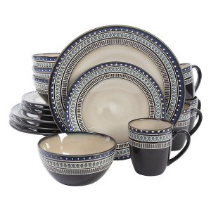 Gibson 105985.16 Elite Magello 16 Piece Dinnerware Set In Cream