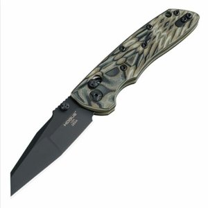 Hogue 24268 Deka 3.25in Lock Fold Mod Wharncliffe Black G10 Green