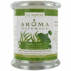 Vitality 229440 By  One 3x3.5 Inch Medium Glass Pillar Soy Aromatherap