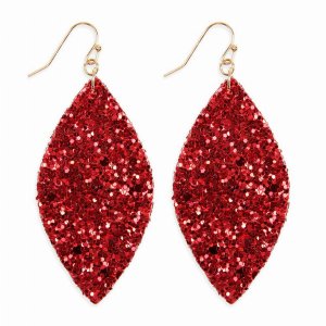 Dobbi HDE2561RD Sequin Marquise Metal Drop Dangling Earrings ( Variety