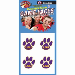 Innovative WCH50R LSU Waterless Peel  Stick Temporary Tattoos Fan-a-pe