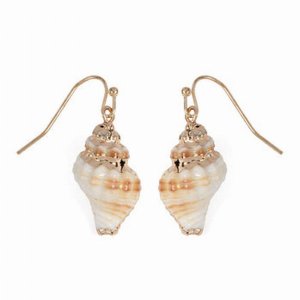 Dobbi HDE2284 Sea Shell Drop Dangling Earrings With Gold Effect ( Vari