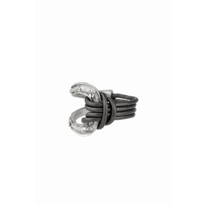 Saachiwholesale 608571-6 Leather Knotted Ring (pack Of 1)