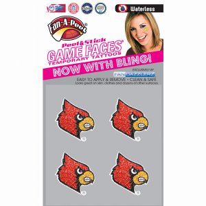 Innovative DZC200R LOUISVILLE Waterless Peel  Stick Temporary Tattoos 